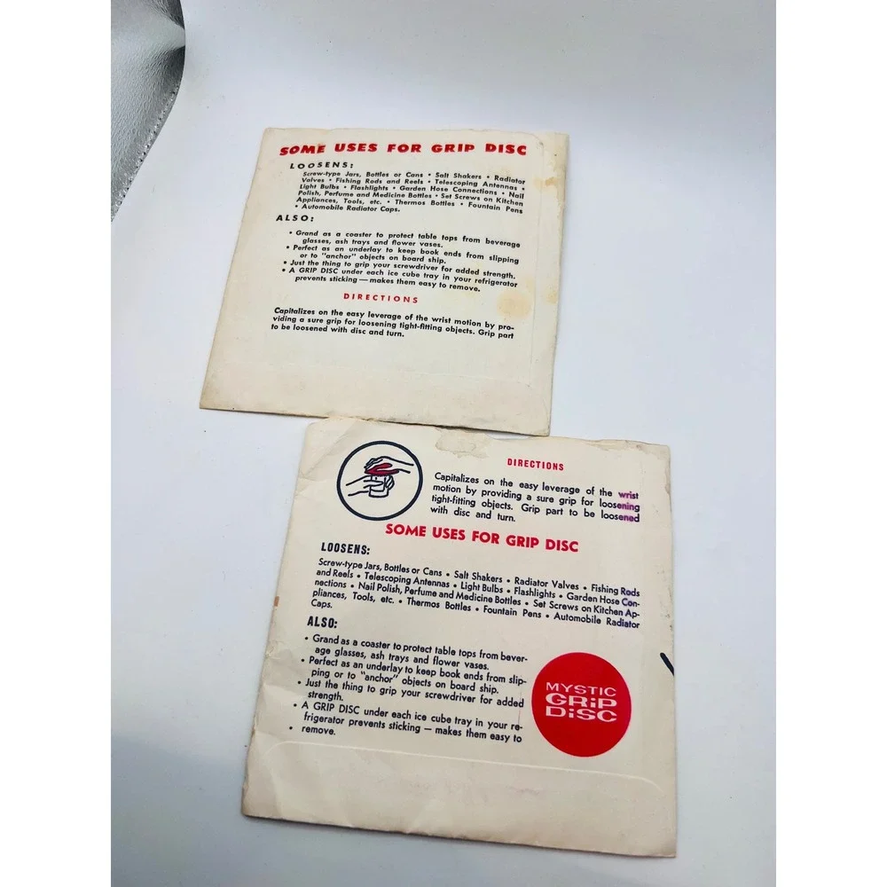 Vintage Mystic Grip Discs Advertising 1950s Northern Illinois‎ Gas Company Lot